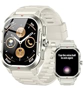 Smart Watch for Men Android/iPhone, 2.06" HD Anti-impact Touchscreen GPS Smartwatch with Heart Ra...