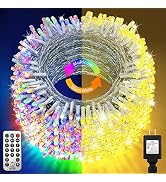 Christmas Lights Color Changing 1000 LED 403ft String Lights Outdoor, Clear Wire String Light 11 ...