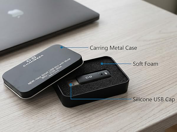 USB Computer Microphone for Laptops with Carrying Case