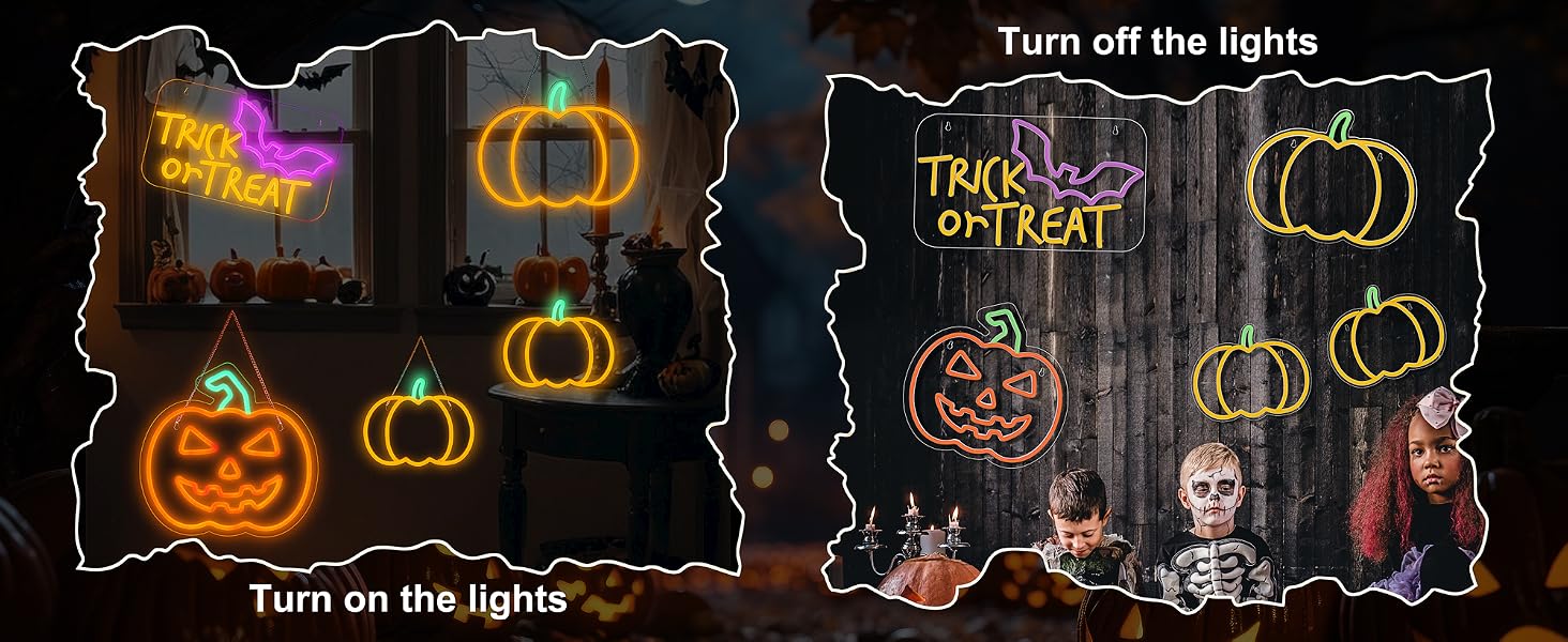 Halloween Neon Window Lights