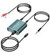 192kHz DAC Audio Converter Digital to Analog Audio Converter, 7ft/2.1m Optical Audio to 3.5mm RCA...
