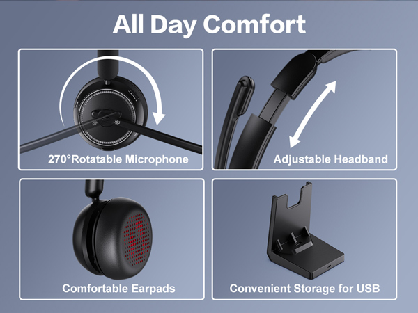 Wireless Headphones All Day Comfort