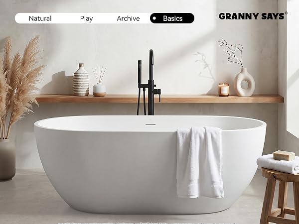GRANNY SAYS Gray Bathroom Rugs