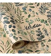 RUSPEPA Eucalyptus Leaf Gift Wrapping Paper, 17 Inches x 32.8 Feet, Mini Roll, Kraft Wrapping Pap...
