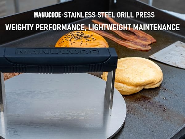 stainless steel grill press