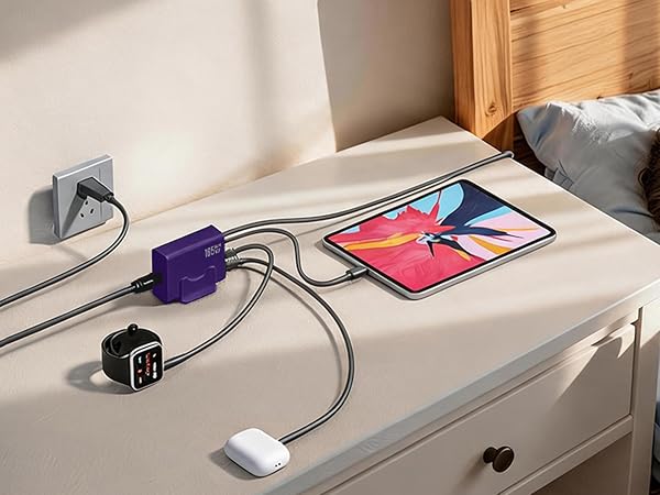 powers up to 6 devices, ideal for business desks, professional offices, and everyday productivity