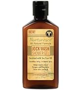 PediFix Nurturesce Jock Wash Shower Gel, 6 Fluid Ounce - Tea Tree Oil Enriched, Anti-Fungal, Soot...