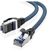 CABNEER Cat8 Ethernet Cable 10 ft 1-Pack, High Speed 40Gbps 2000MHz Internet Cable Braided Shield...
