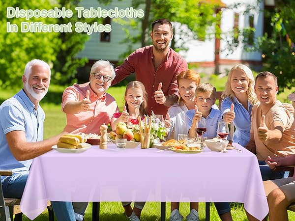 Plastic Table Cloths for Parties Disposable