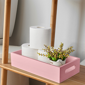 pink toilet tank basket