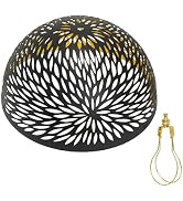 ALUCSET Small Dome Lamp Shades, Metal Dome Light Bulb Cover, 8" Diameter x 4.1" Height Lampshades...