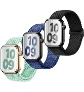 Braided Stretchy Strap Compatible with Kids Apple Watch Band Ultra Series 8 7 6 5 4 3 SE SE2 38mm...