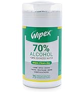 Wipex 70% Isopropyl Alcohol IPA Wipes 75ct Sealed Canister (1)