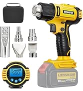 IRONFIST Heat Gun Cordless Welding Hot Air Gun with Digital Display 2-Temp Setting 50? to 550? & ...