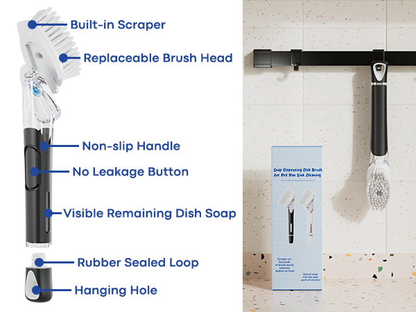 soap dispensing dish brush
