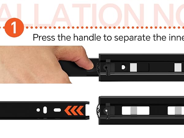 center mount drawer slides