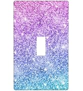 Pink Blue Mermaid Light Switch Cover Plates Decorative Single Toggle Wall Plate, 1 Gang Lightswit...