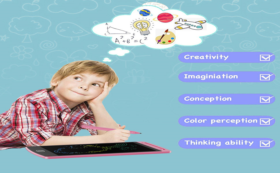 LCD Writing Tablet for Kids Colorful Screen Drawing Board8.5inches Doodle Scribbler Pad