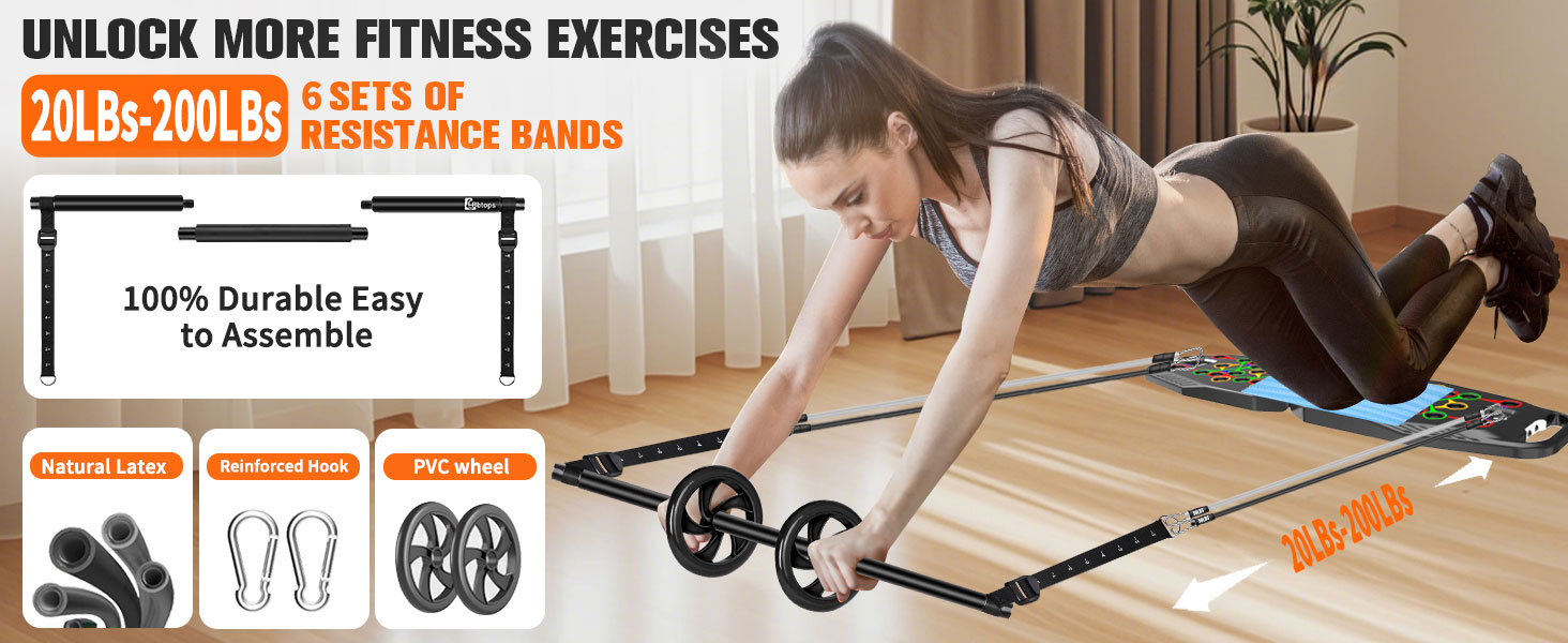 foldable pushup board,resistance band board,fitness push up board,push up mat,5 in 1 push up board