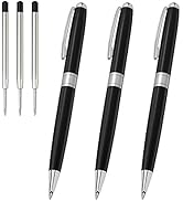 Cambond Black Pens Ballpoint Pens - Nice Pens Office Pens for Gift Business Men Police Flight Att...