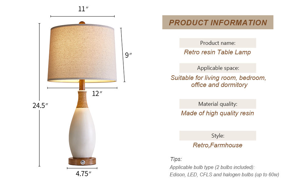 resin table lamp