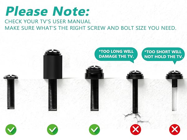 tv wall mount screws