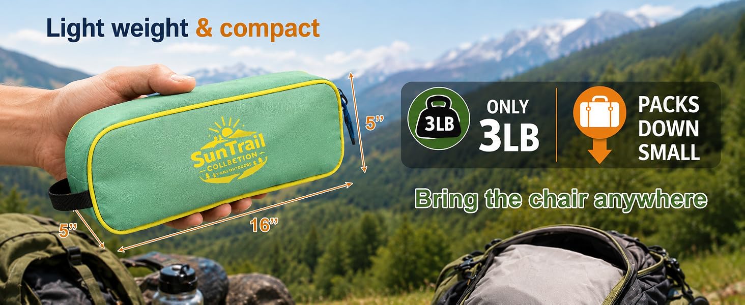 camp chair portable compact travel folding outdoor lightweight hiking festival sports backpacking