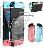 HEYSTOP Case Compatible with Nintendo Switch, Dockable Soft TPU Protective Case Cover for Nintend...