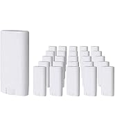 GOEGE Empty Plastic Oval Deodorant Containers Lip Balm Tubes with Lid Caps 15ML for Lipstick, Cra...