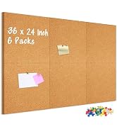 DOLLAR BOSS 6-Pack 12"x12" 1/2" Thick Self Adhesive Cork Board Tiles