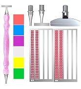LEIYULY 12 PCS Diamond Art Pen with Ruler, 1,7 Beads Stainless Steel Nibs and Square & Round Diam...