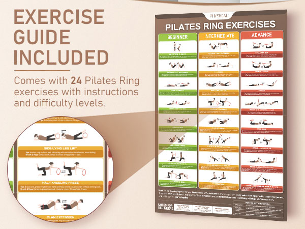 15 inch pialtes ring with exercise guide sheet