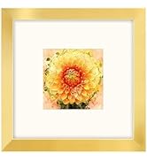 SNXJWA Gold 8x8 Frame with Mat for 4x4 Display, Desk Wall Square Photo Frame for Horizontal and V...