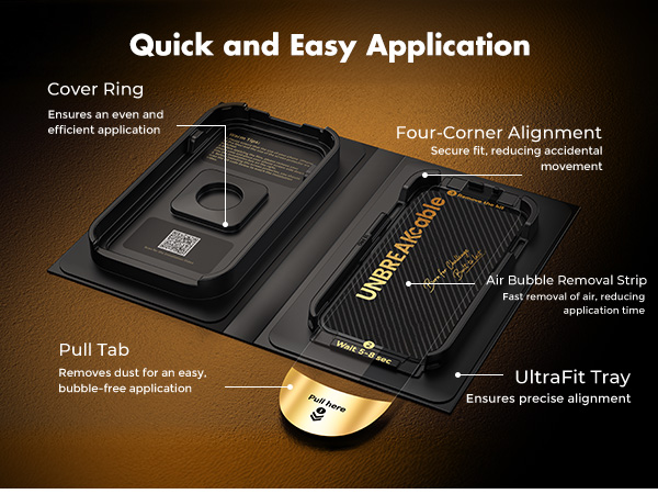 UNBREAKcable iPhone 17 Pro Max Screen Protector Tempered Glass