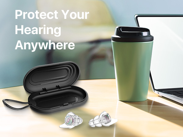 Noise redunction ear plugs protect your hearing anywhere