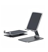 Briteroh Foldable & Height Adjustable Phone Stand for Desk, Carbon Steel Stable Cell Phone Holder...