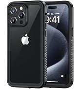 Lanhiem iPhone 15 Pro Case, IP68 Waterproof Dustproof Shockproof Case with Built-in Screen Protec...