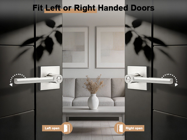 Nickel Privacy Door Handle