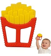 Chuya Teether Baby Toys 0-6 6-12 12-18 Months,French Fries Shape Teething Toy Baby Teething Relie...
