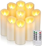 Homemory Flameless Candles, LED Candles, Battery Operated Candles with Remote Timers, Electric Fa...