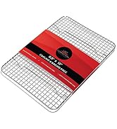 Last Confection Stainless Steel Baking & Cooling Rack - 8-1/2" x 12" (Fits Quarter Sheet Pan) - C...
