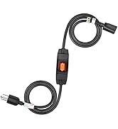 FIRMERST 1875W Outdoor Extension Cord with Waterproof Switch 6 Feet