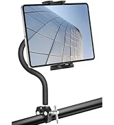 BAISHUN Tablet Holder for Treadmill, Gooseneck Spin Bike & Peloton Handlebar Tablet Clamp Mount C...