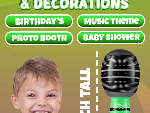 inflatable microphone karaoke party decorations fake microphones prop microphoneblow up microphone