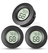 Atogou 3-Pack Mini Hygrometer & Thermometer, Indoor Outdoor Digital Humidity Meter Gauge Temperat...