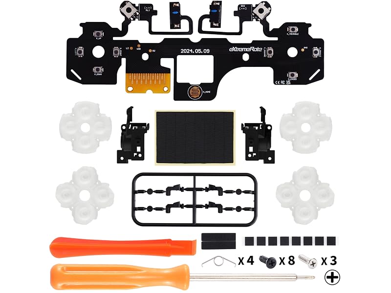 eXtremeRate Light Version Whole Clicky Kit for PS5 Controller BDM-030 Whole Buttons Mouse Click Kit