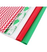 130 Sheets Christmas Tissue Paper, Christmas Gift Wrapping Paper Sheets 19.6 x 13.7 Inch,5 Festiv...