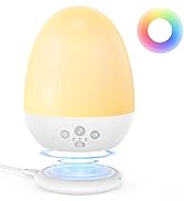 JolyWell Baby Night Light with White Noise, Dimmable RGB Night Light for Kids, 3 Color Temperatur...