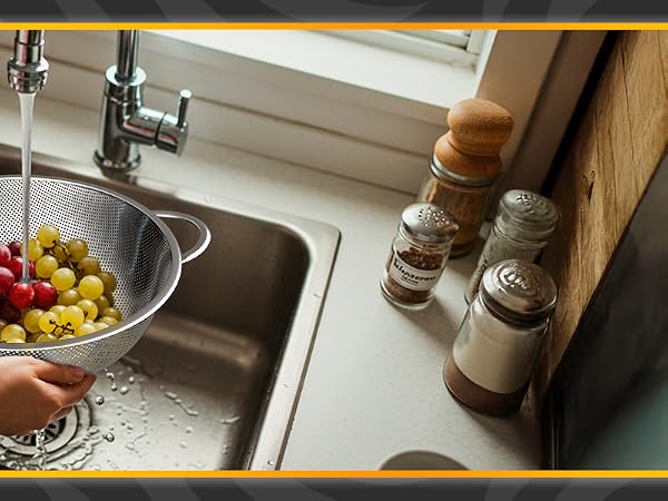 colanders & food strainers collinder/strainer metal pasta strainer kitchen strainers and colanders