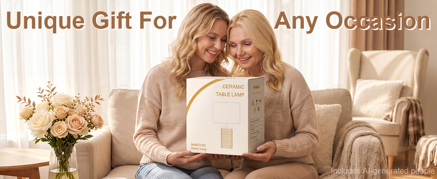 white table lamp